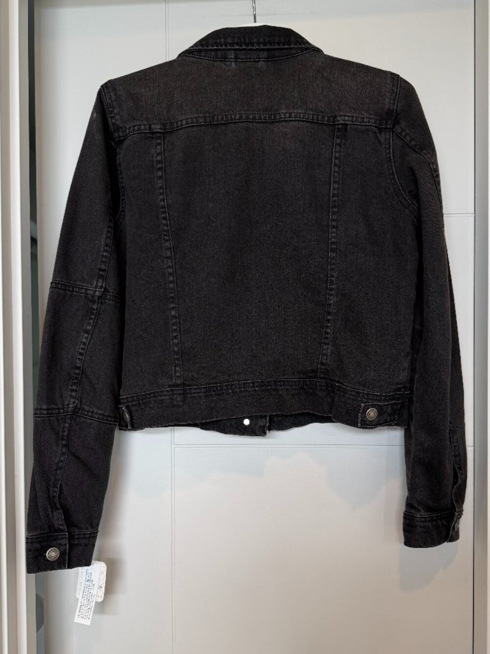 NWT Free People Black Jean Jacket - Picture 2 of 9